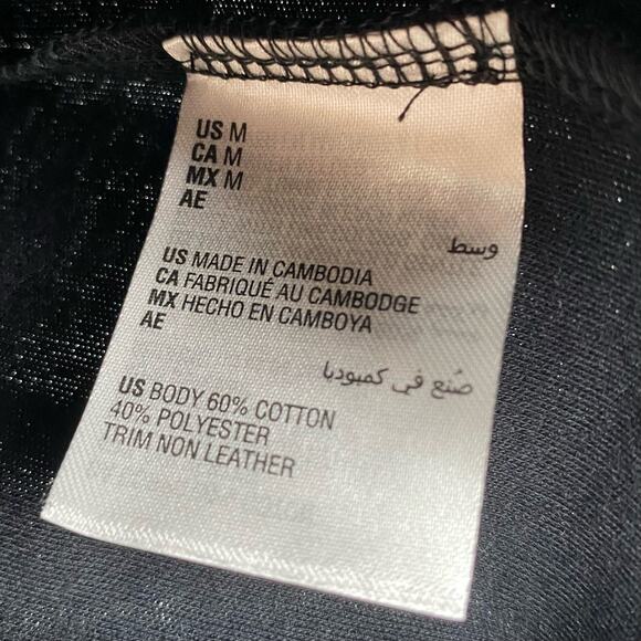 INC INTERNATIONAL CONCEPTS NWT Men's Faux Leather Trim Polo Shirt Black Medium - Picture 6 of 6